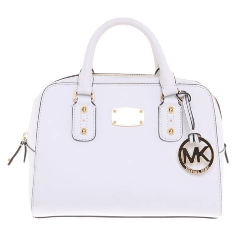 michael kors tasche gebraucht kaufen in weiss|Michael Kors opened satchel purse.